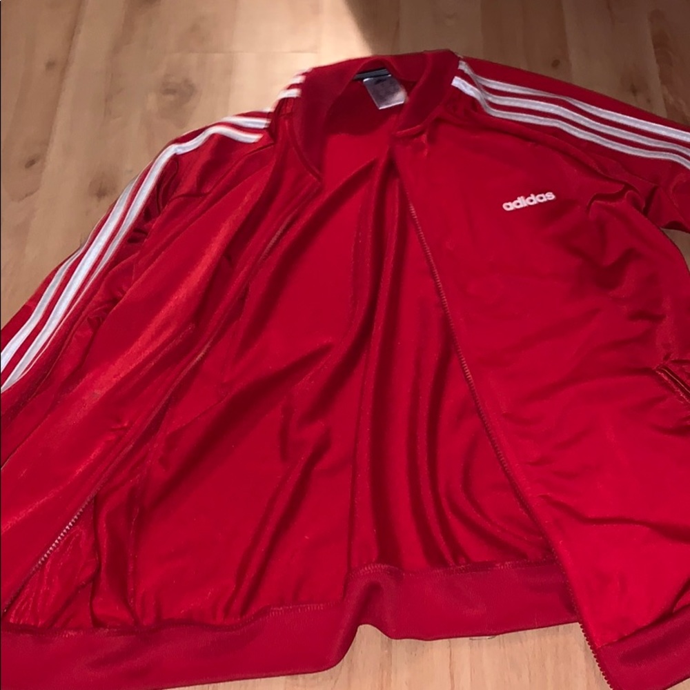 Red adidas jacket